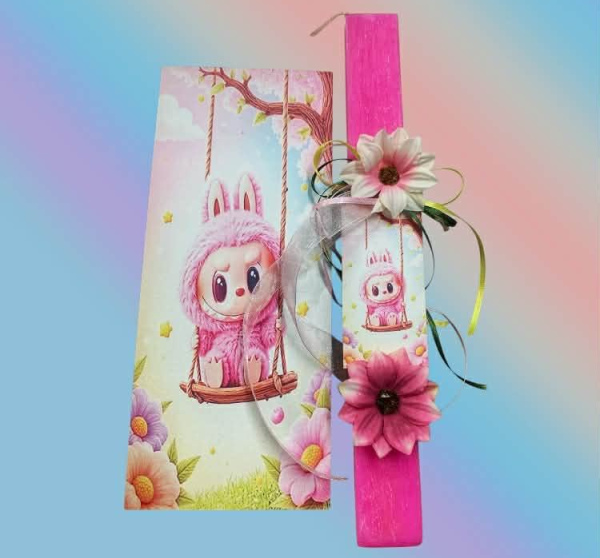 ΛΑΜΠΑΔΑ LABUBU ΣΕΤ ΜΕ ΚΑΔΡΑΚΙ